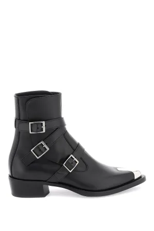 Alexander Mcqueen 'punk' Boots With Three Buckles (Size - 42)