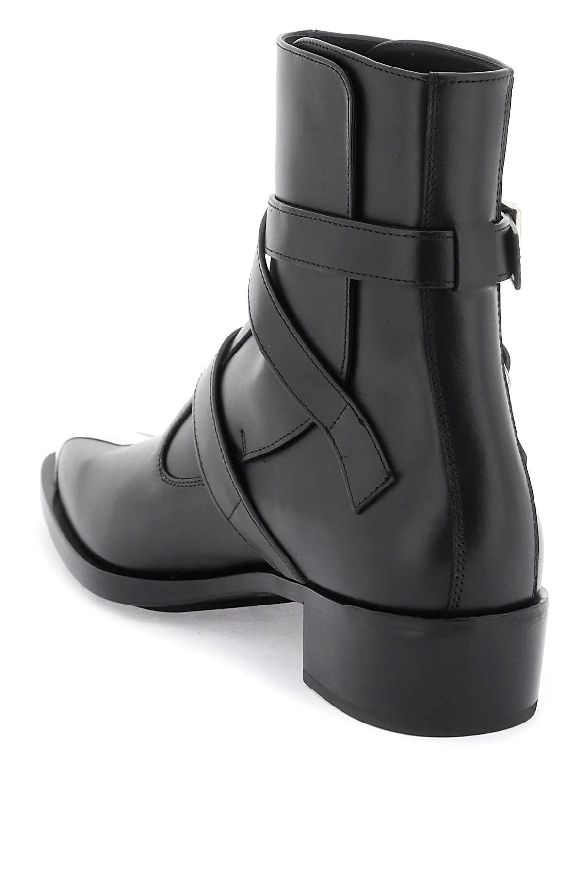 Alexander Mcqueen 'punk' Boots With Three Buckles (Size - 42)