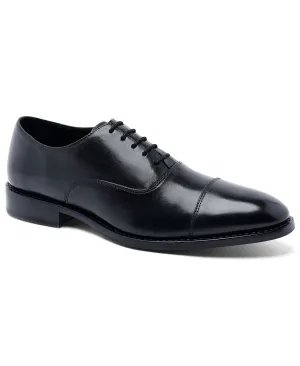 Anthony Veer Men's Leather Oxford Dress Shoes Clinton Cap-toe, Black