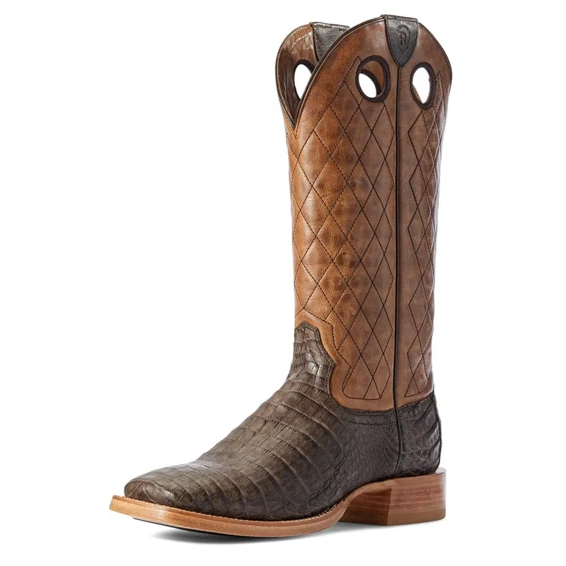 Ariat Men's Relentless Winner's Circle Chocolate Caiman Belly Western Boots 10031459