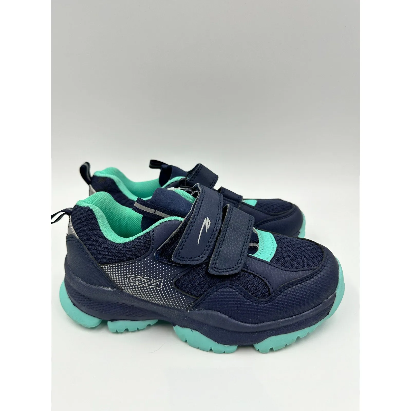 Big Kid/Youth Size 3, Blue Sneaker w/ Straps, Light Blue Trim