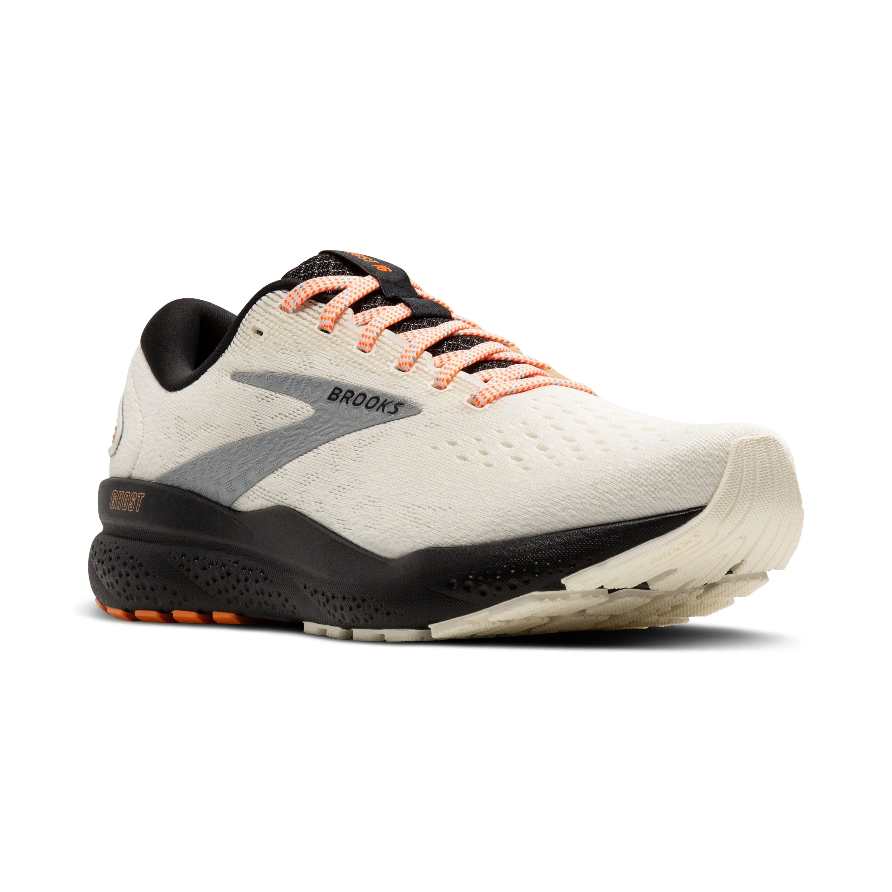 Brooks | Ghost 16 | Women's | Ecru/Orange/Black