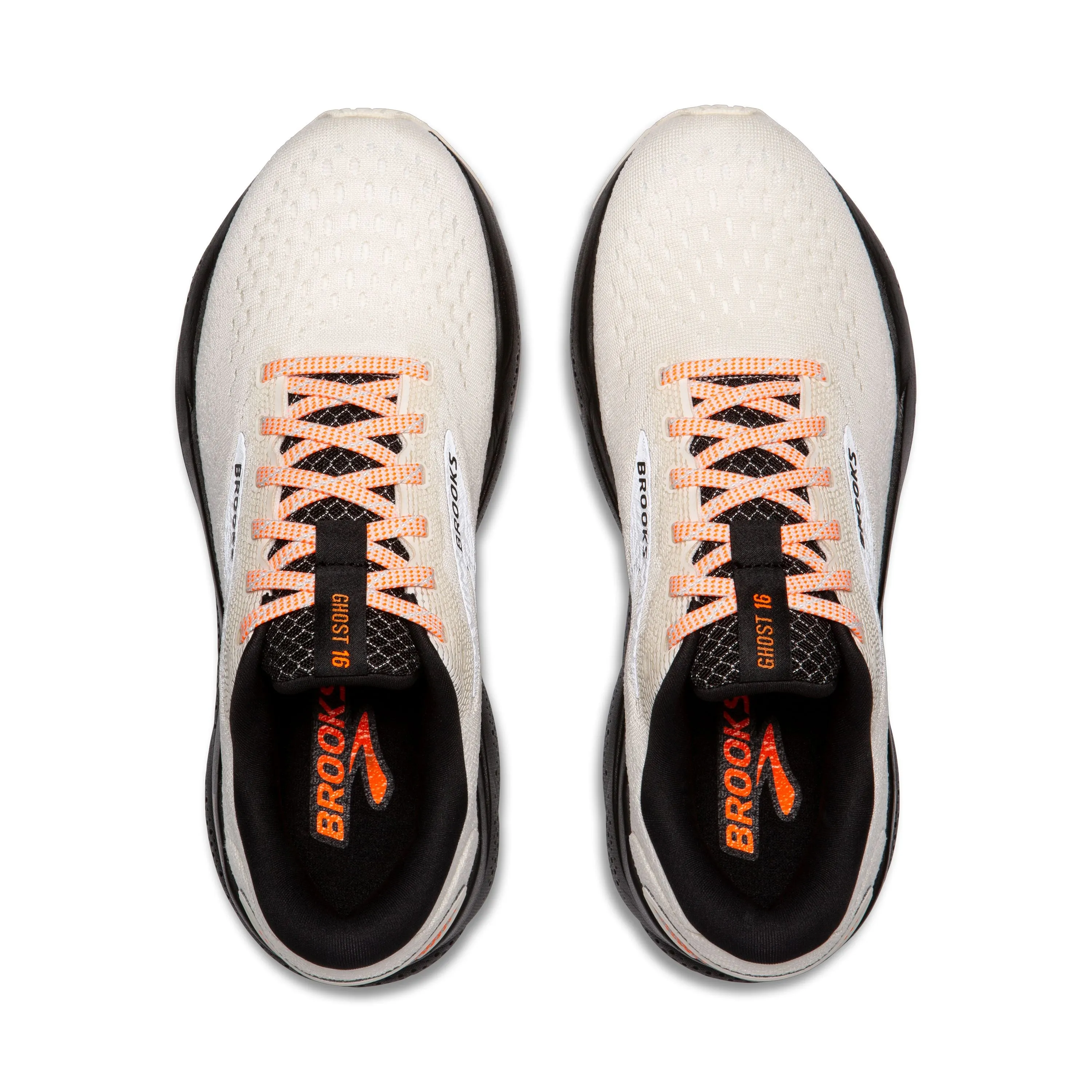 Brooks | Ghost 16 | Women's | Ecru/Orange/Black