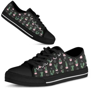 Cactus Pattern Low Top Shoes  Pn205275Sb , Low Top Sneaker, Low Top Canvas Shoes