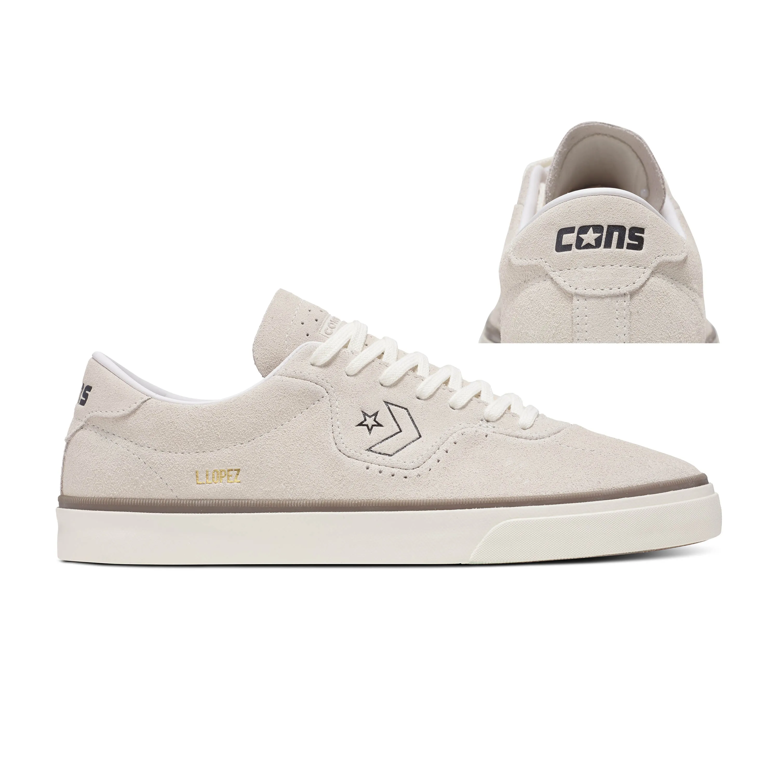 CONVERSE CONS LOUIE LOPEZ PRO OX EGRET/BLACK/EGRET KHAKI/OFFWHITE