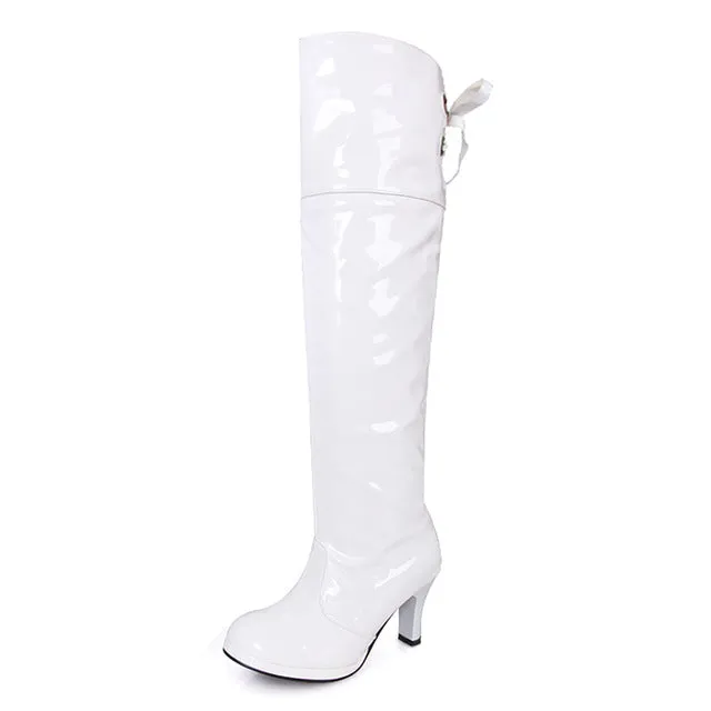 Customized High Heel Pole Knee High Boots