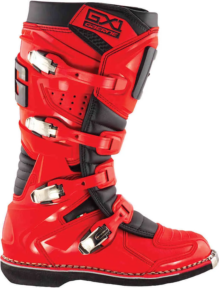 Goodyear GX-1 Gaerne Motocross Boots, Red/Black