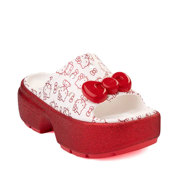 Hello Kitty x Crocs Platform Sandals, White/Red