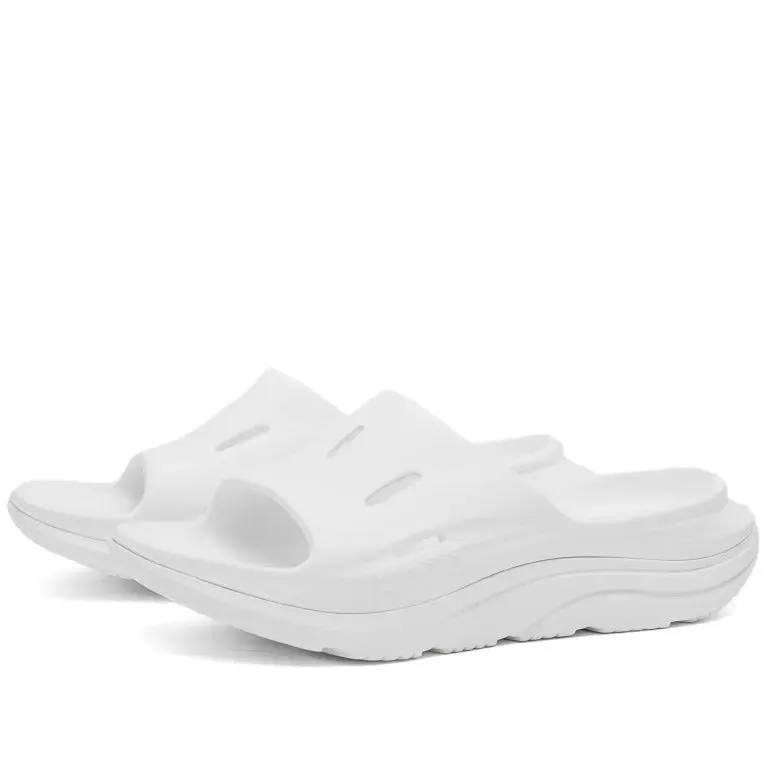 Hoka One One Ora Recovery Slide 3 flip-flops, white