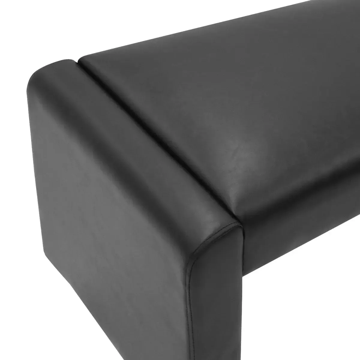 Kaia 47" Modern Faux Leather & Velvet Waterfall Bench