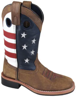 Kid's Smoky Mountain Stars & Stripes Square Toe Boot