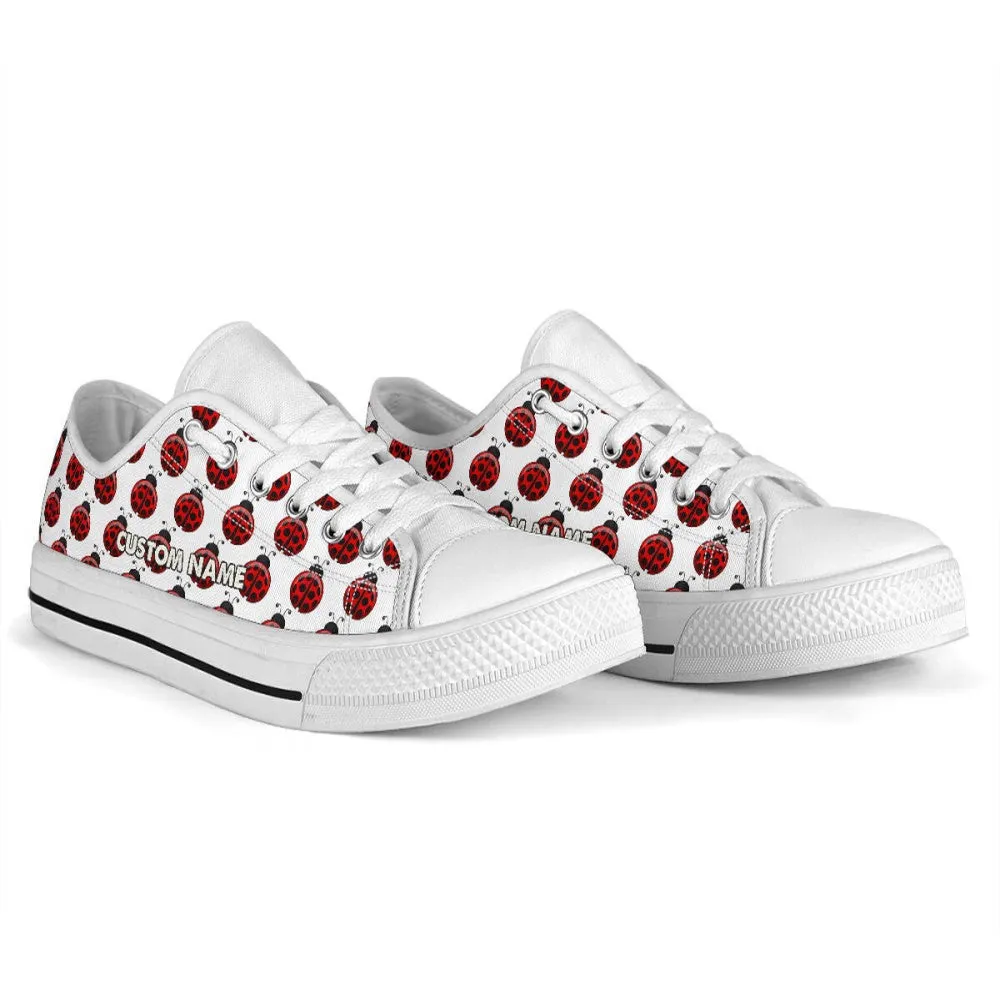 Ladybug Shoes, Ladybug Sneakers, Low Top Shoes For Men And Women, Low Top Sneaker, Low Top Canvas Shoes