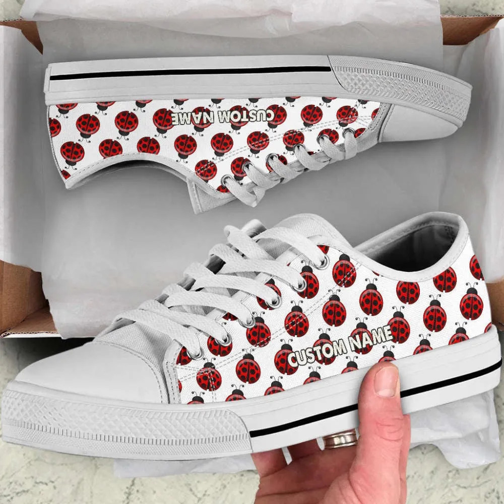 Ladybug Shoes, Ladybug Sneakers, Low Top Shoes For Men And Women, Low Top Sneaker, Low Top Canvas Shoes