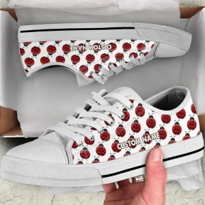 Ladybug Shoes, Ladybug Sneakers, Low Top Shoes For Men And Women, Low Top Sneaker, Low Top Canvas Shoes