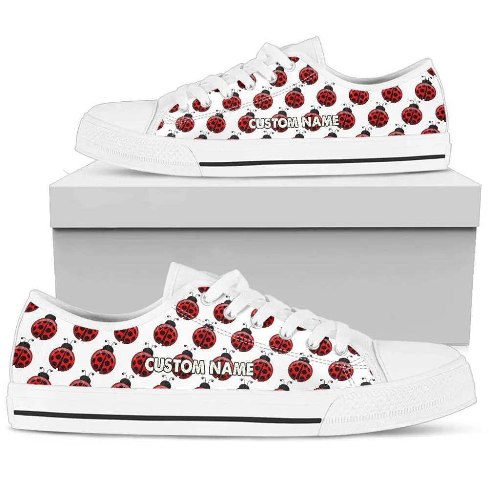 Ladybug Shoes, Ladybug Sneakers, Low Top Shoes For Men And Women, Low Top Sneaker, Low Top Canvas Shoes