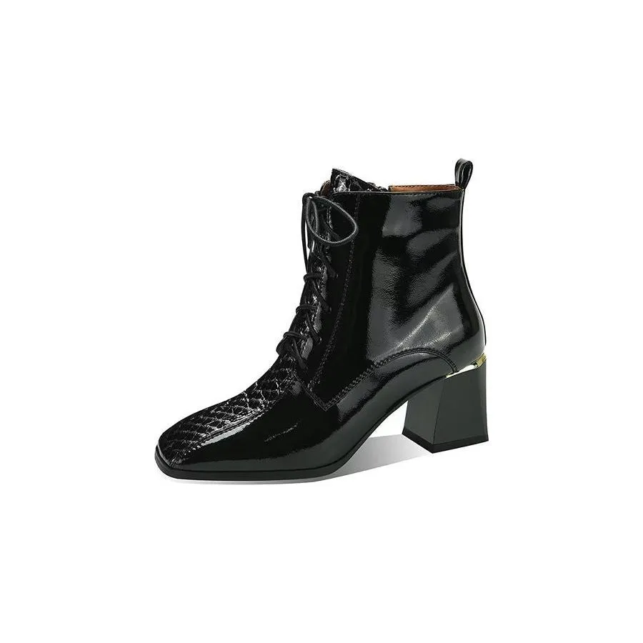 LuxeLeather Autumn Chic Ankle Boots