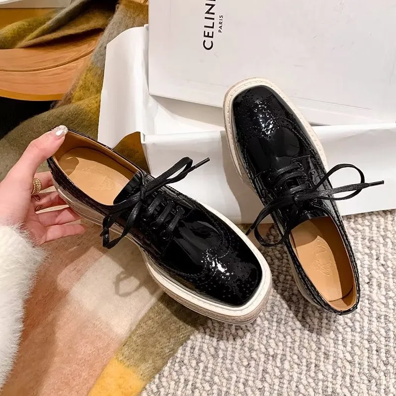 LuxeLeather Square Toe Casual Shoes