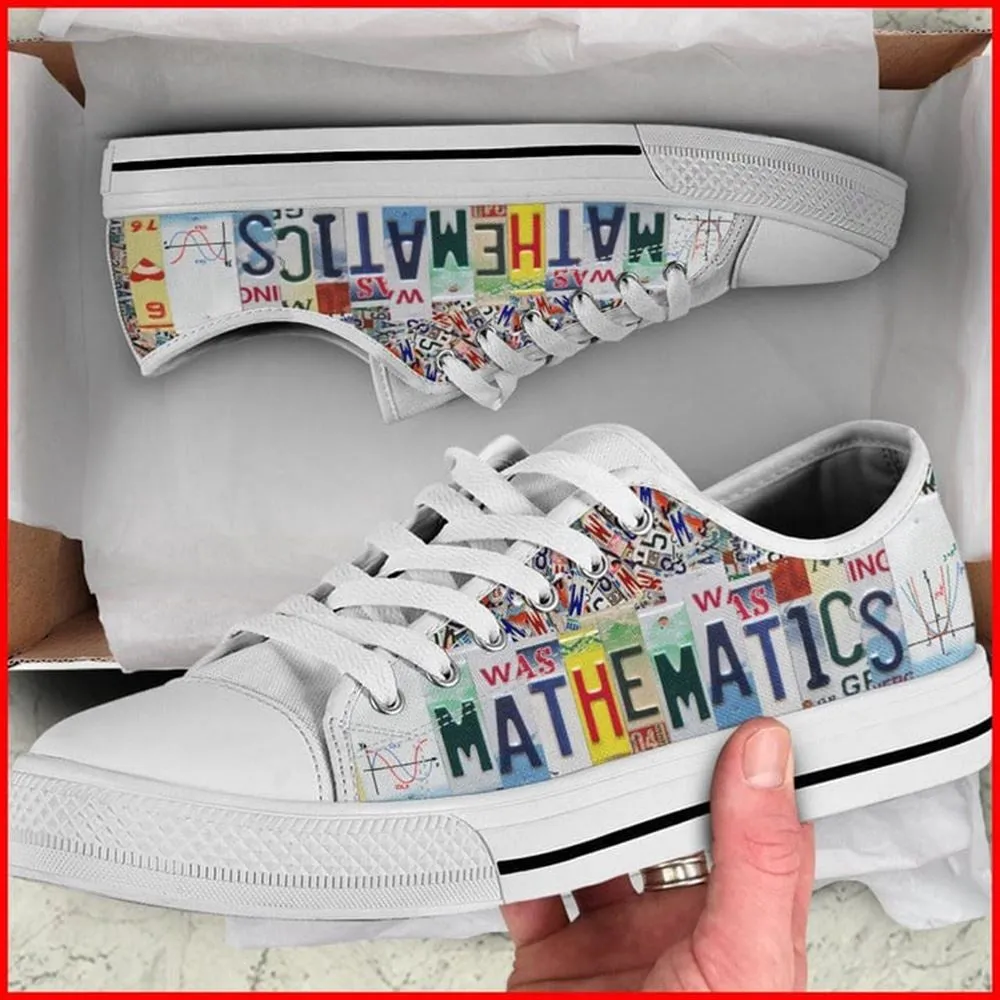 Mathematics Canvas Low Top Shoes, Low Top Sneaker, Low Top Canvas Shoes