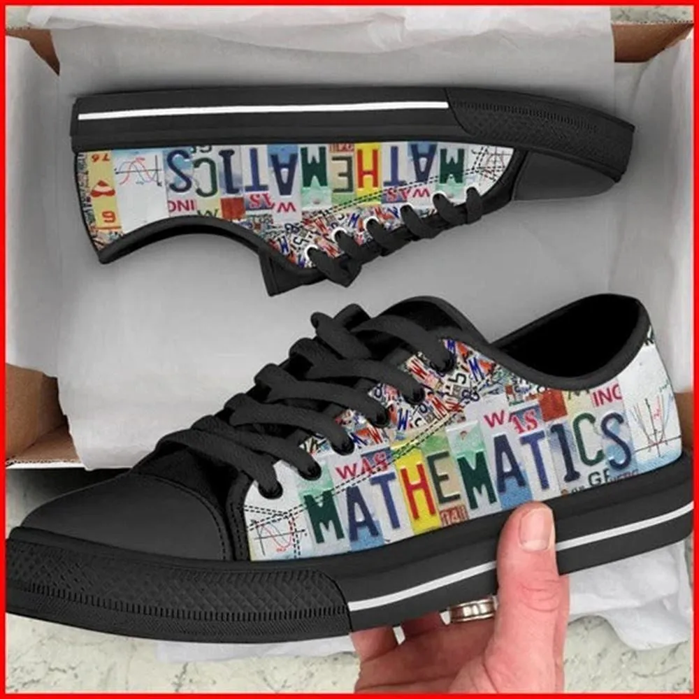 Mathematics Canvas Low Top Shoes, Low Top Sneaker, Low Top Canvas Shoes