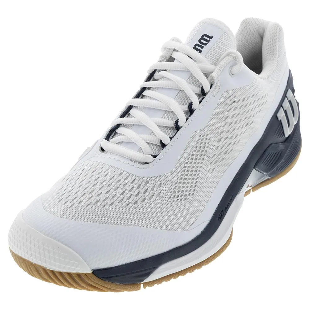 Men's Rush Pro 4.0 Tennis Shoes White and Navy