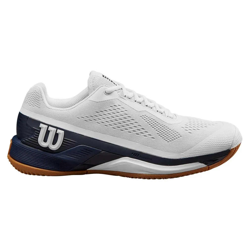 Men's Rush Pro 4.0 Tennis Shoes White and Navy