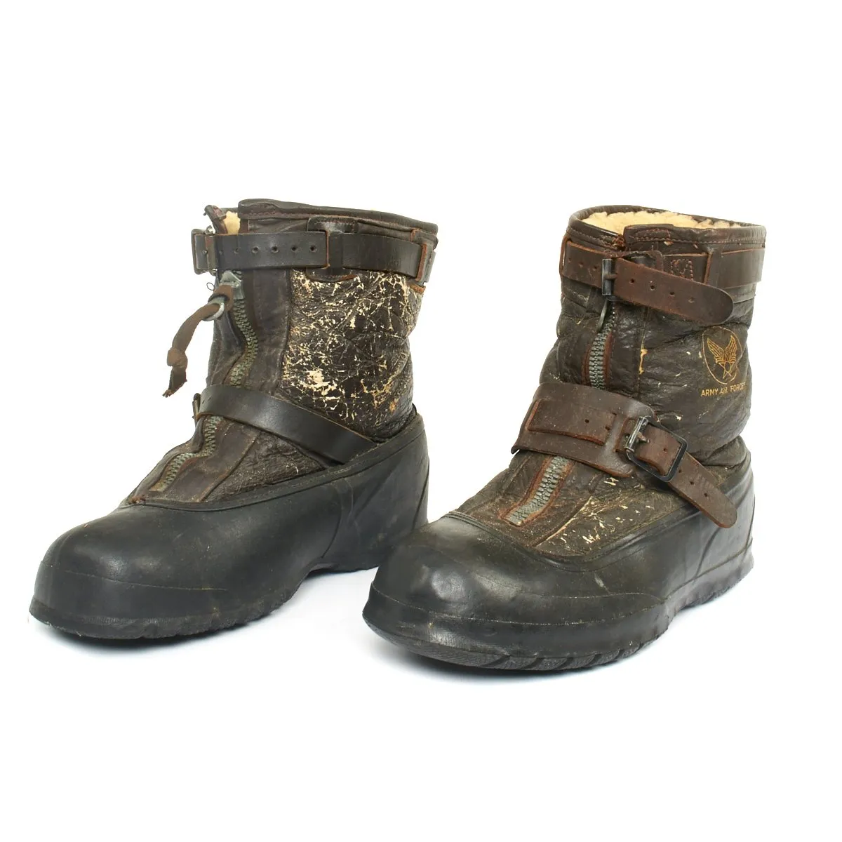 Original U.S. WWII Army Air Force Type A-6A Pilot Winter Flying Boots