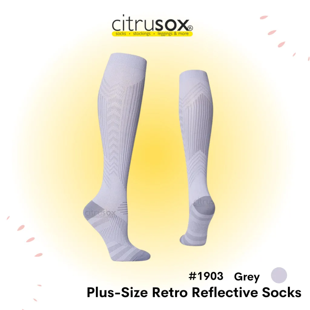 Retro Reflective Plus Size Knee Socks