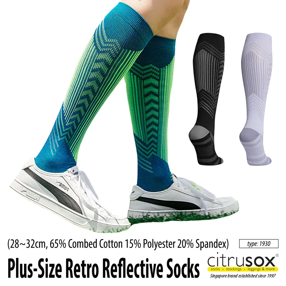 Retro Reflective Plus Size Knee Socks