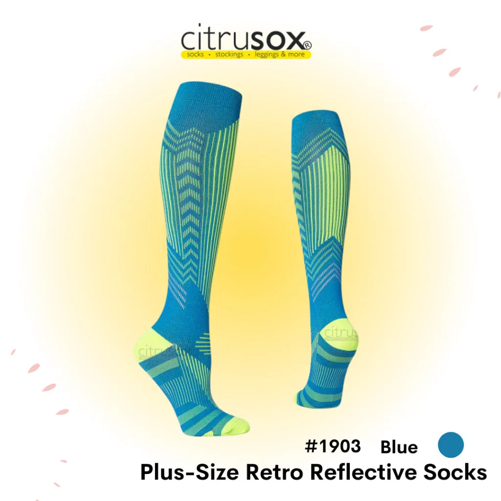 Retro Reflective Plus Size Knee Socks