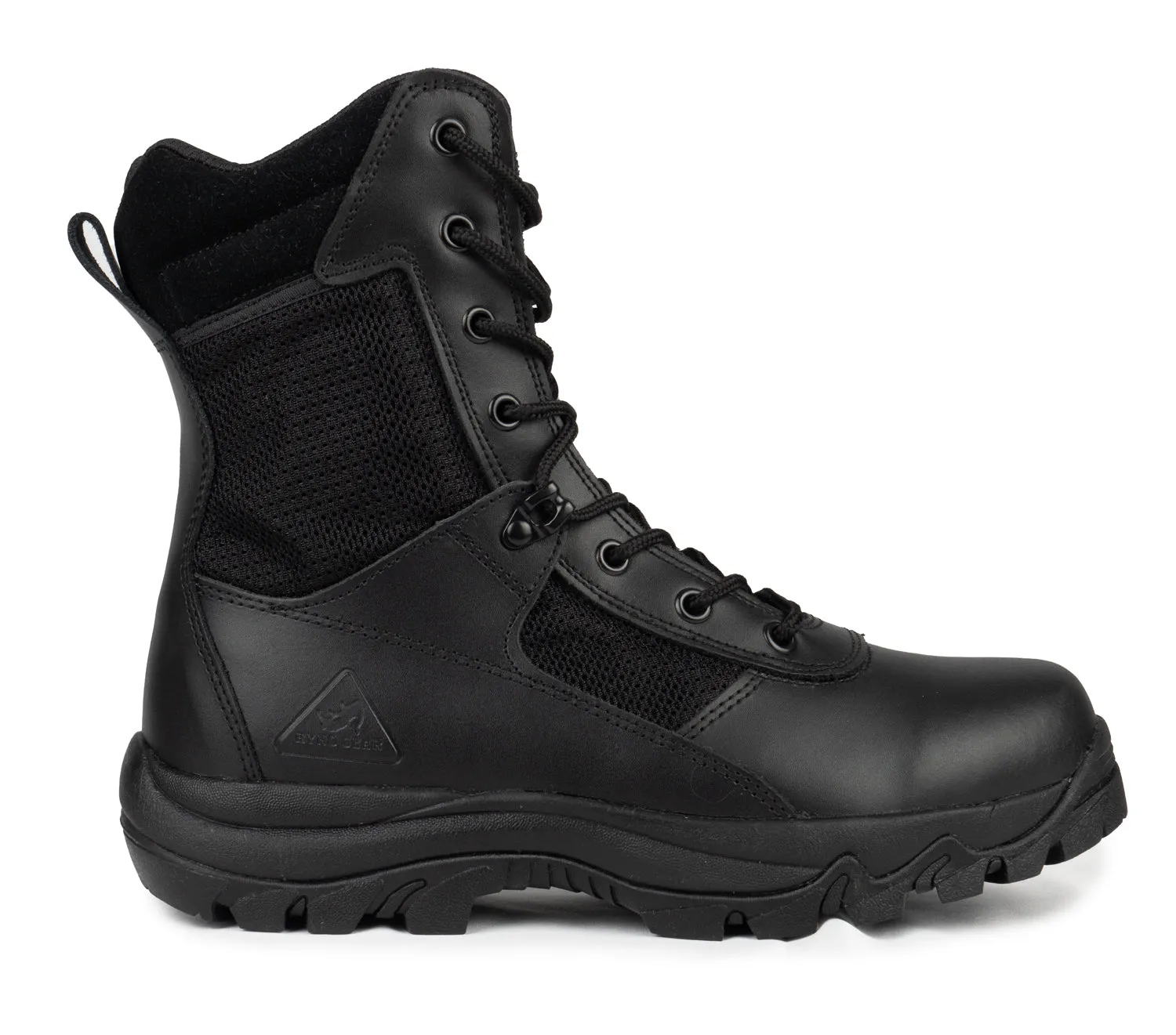 Ryno Gear 8" Coolmax Tactical Combat Side Zip Boots (Black)