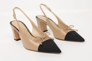 Sam Edelman Willette Slingbacks in Tan/Black