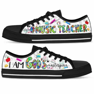 School Music Teacher Gods Masterpiece Low Top Shoes, Teacher Shoes, Low Top Sneakers