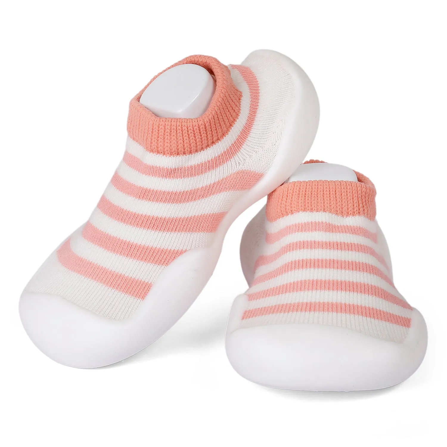 Slip-On Shoes Striped Peach