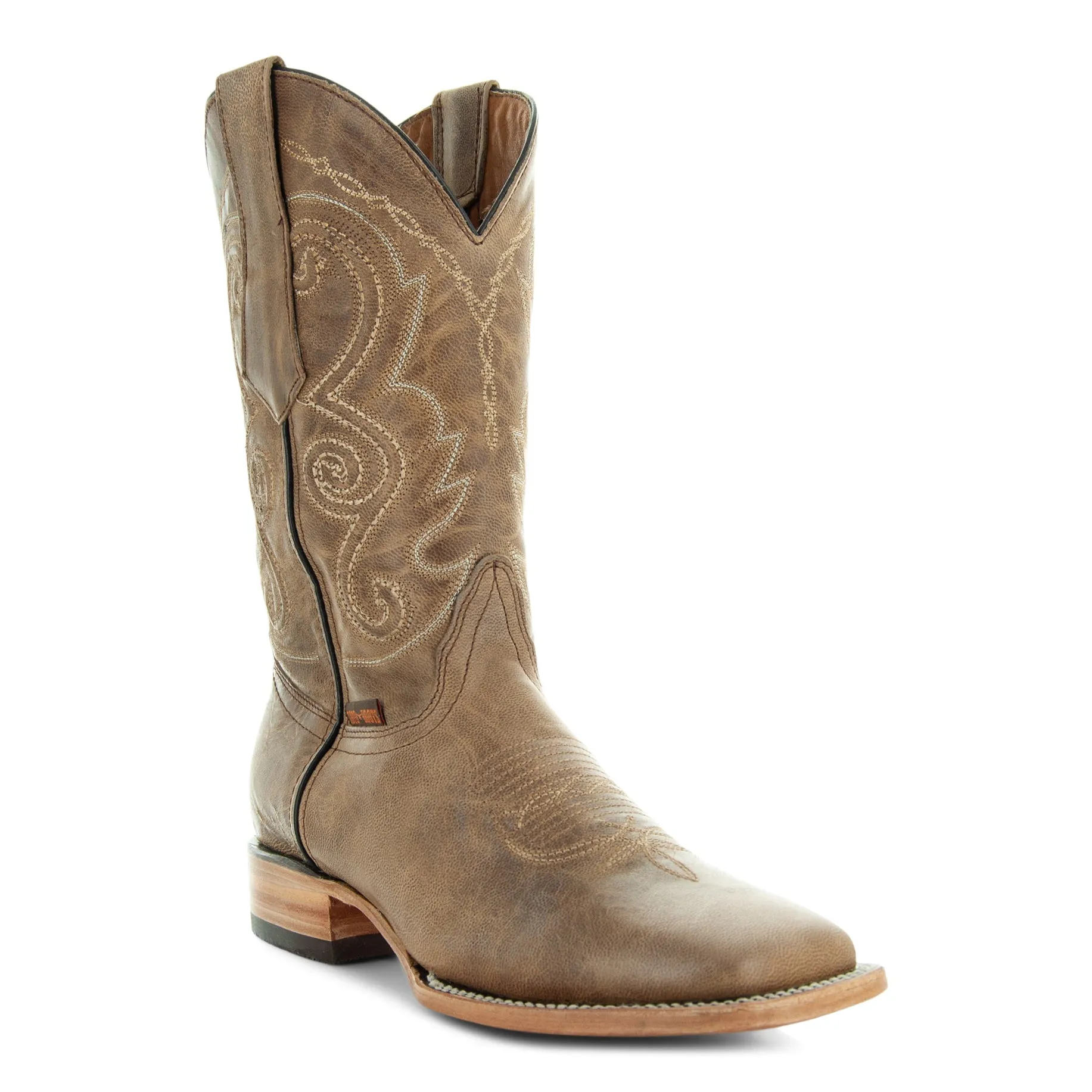 Soto Boots Mens Tan Broad Square Toe Cowboy Boot H50036