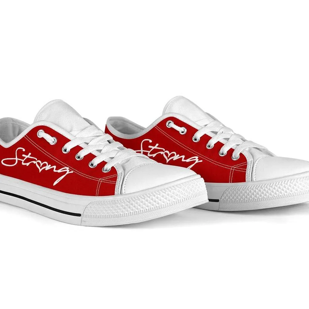 Spanish Teacher Strong Red Black Shoes, Teacher Shoes, Low Top Sneakers