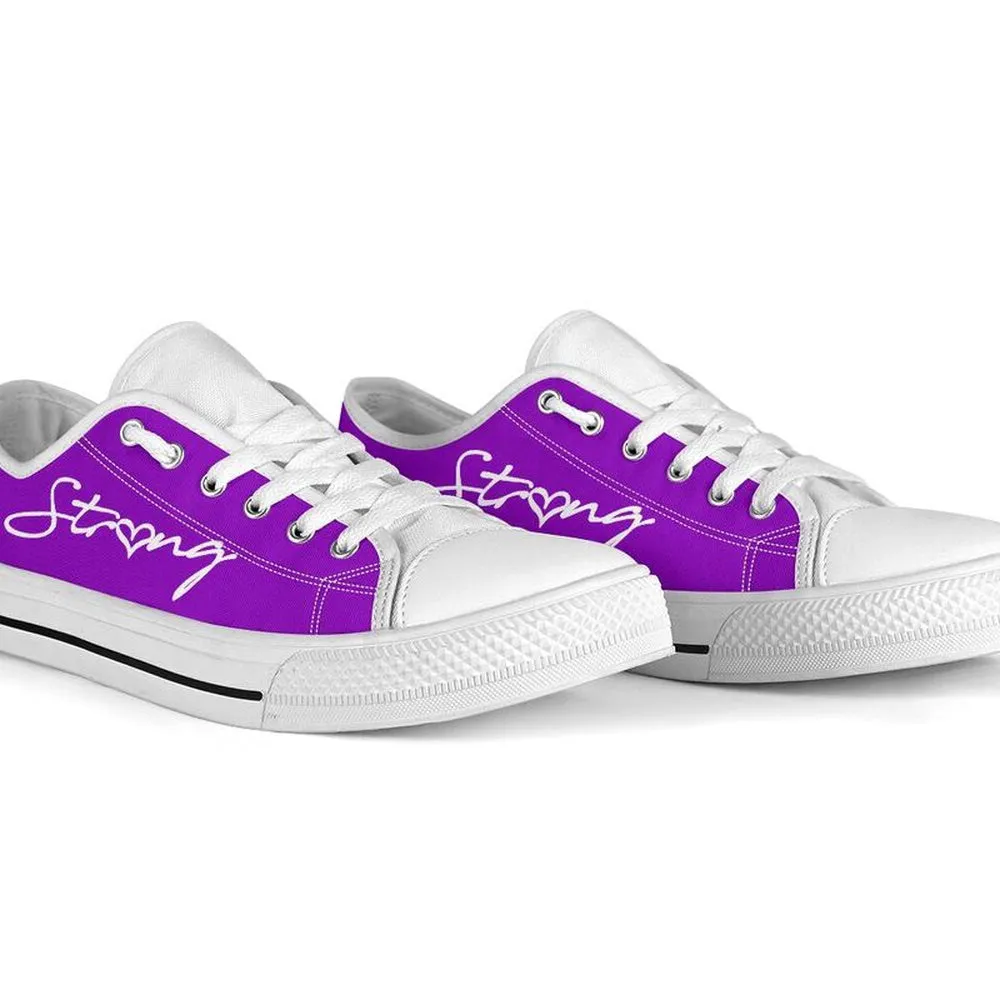 Sped Strong All Purple Shoes, Teacher Shoes, Low Top Sneakers