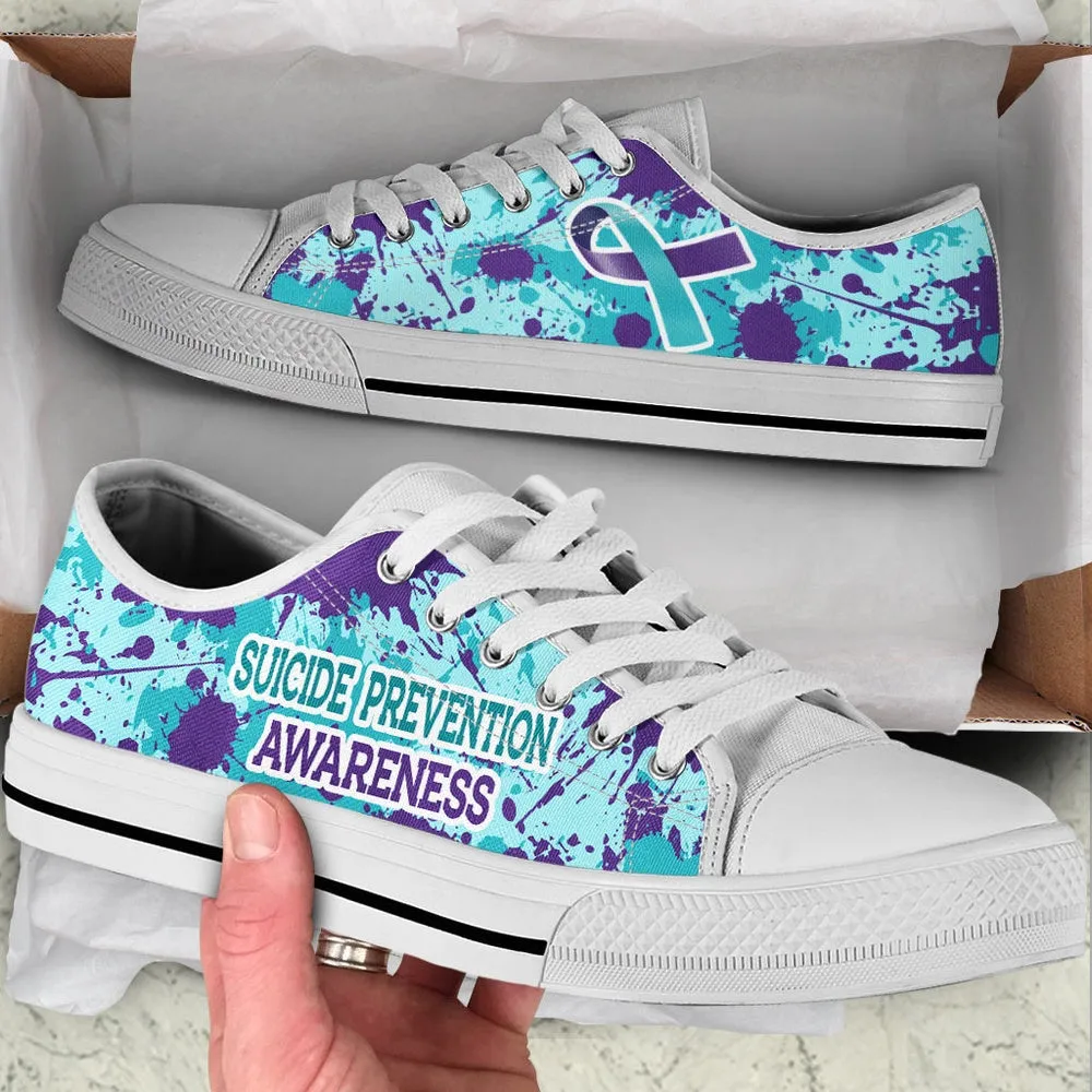 Suicide Prevention A Splash Low Top Shoes , Low Top Sneaker, Low Top Canvas Shoes