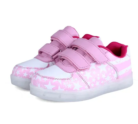 Summer New Children's Light Shoes LED Rechargeable Light-emitting Shoes Boys And Girls