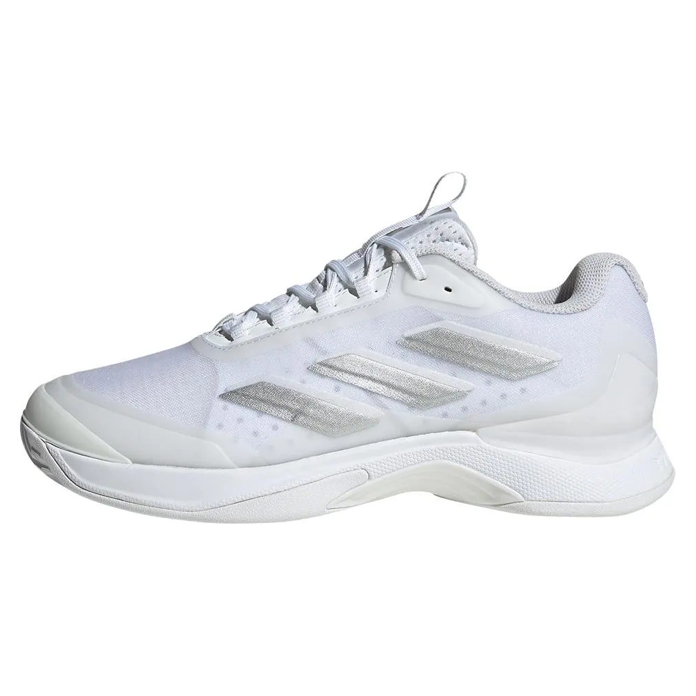 Women's Avacourt 2 Tennis Shoes White and Silver Metallic